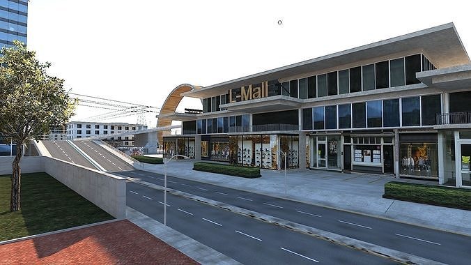 Ultra Mega City High Detail Low Poly Low-poly 3D model 4