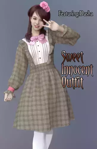 Sweet Innocent Outfit For Genesis 8 Female