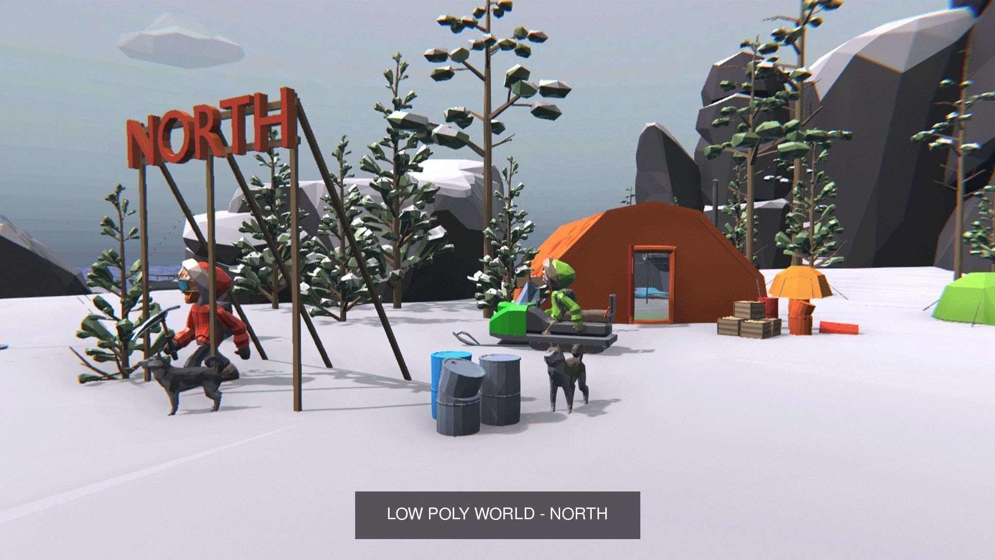 Big package of 10 Low poly worlds 3D Model Collection_9