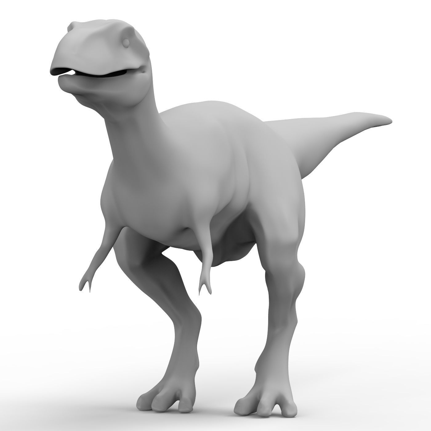Dinosaur Base Mesh Low-poly 3D model_2