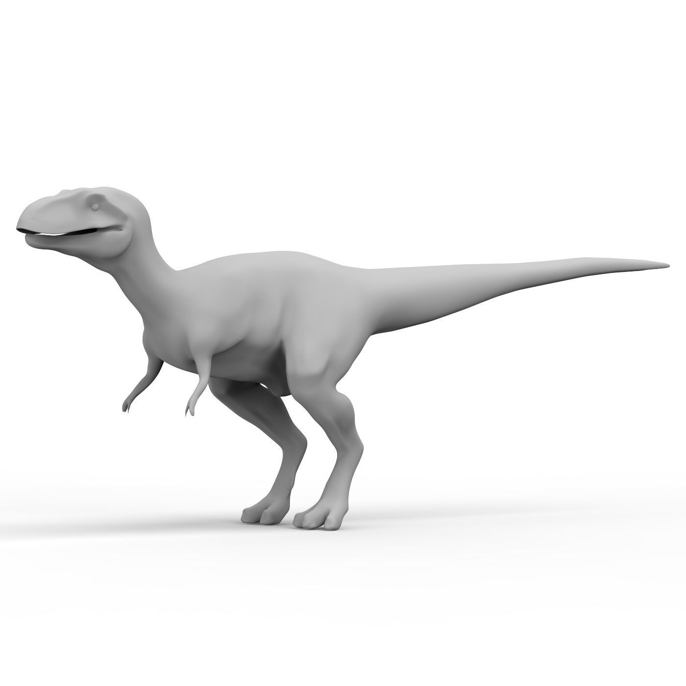 Dinosaur Base Mesh Low-poly 3D model_1