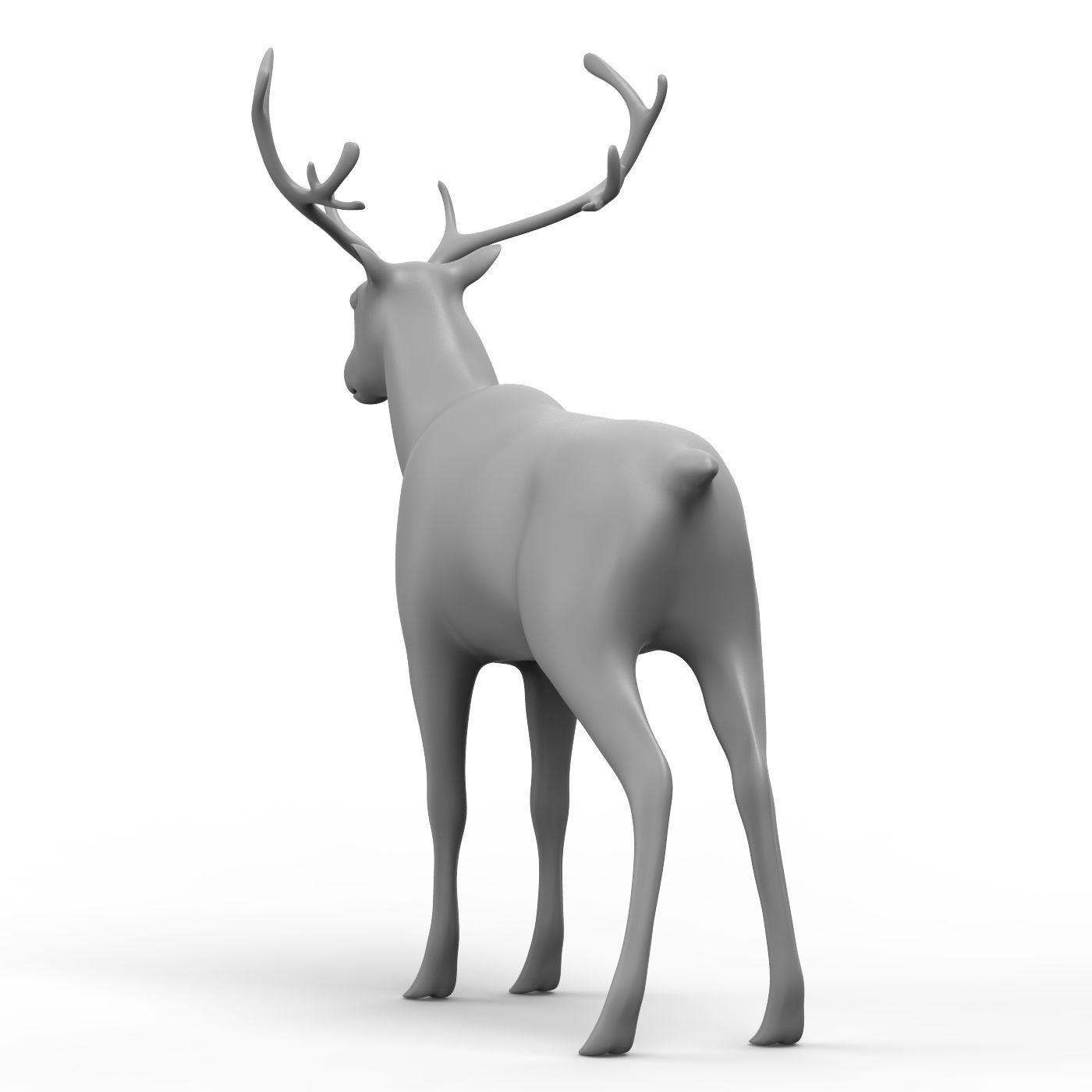 Deer Base Mesh Low-poly 3D model_2