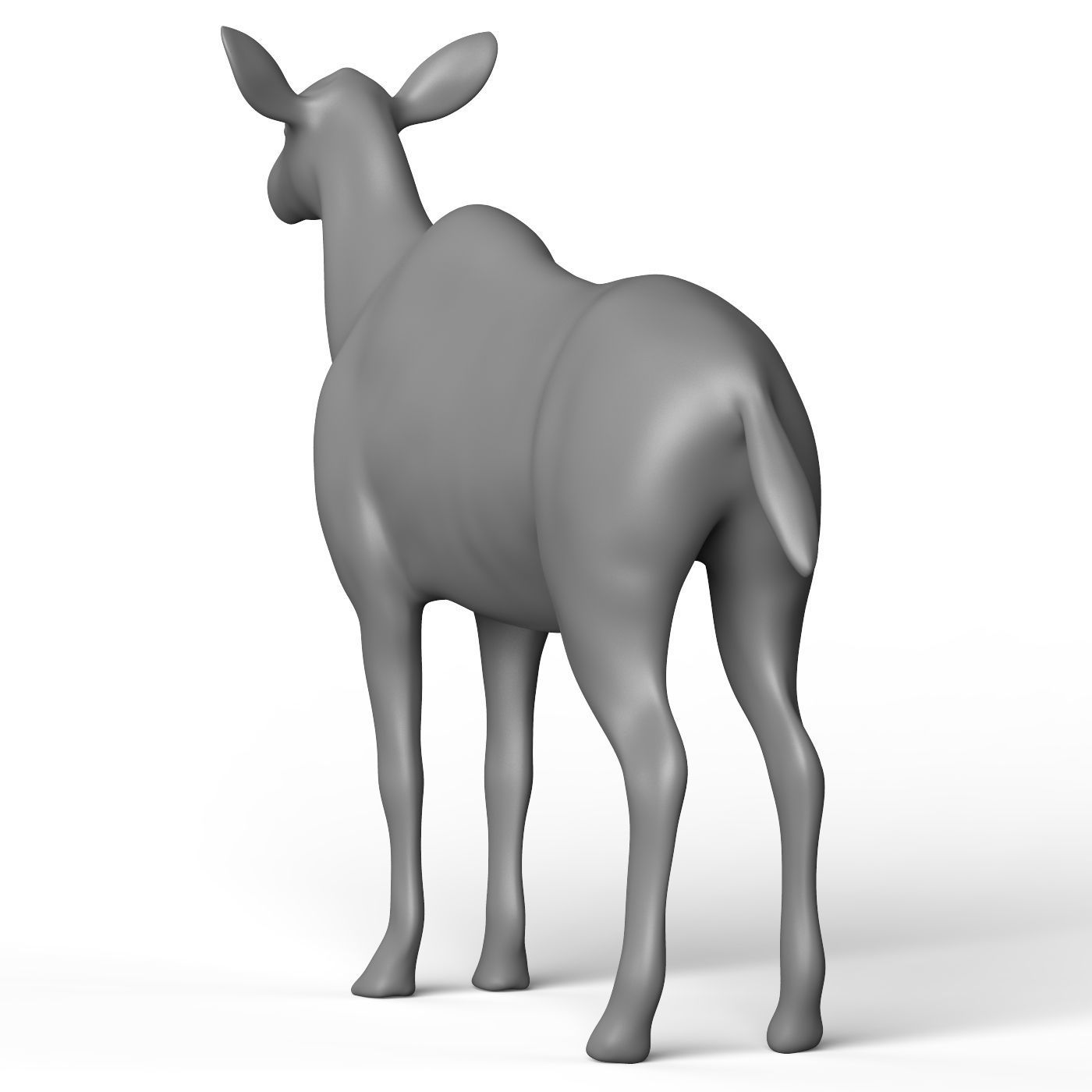 Kudu Base Mesh Low-poly 3D model_2