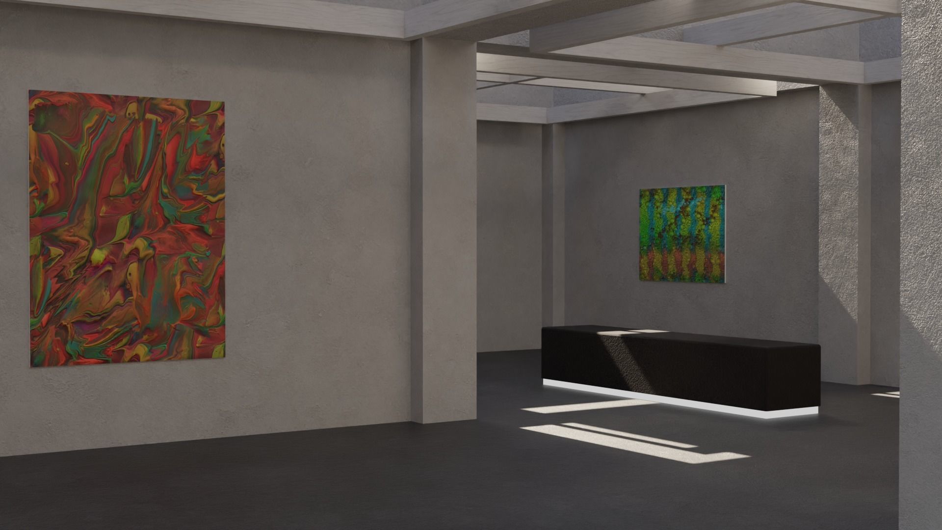 VR Gallery  Low-poly 3D model_8