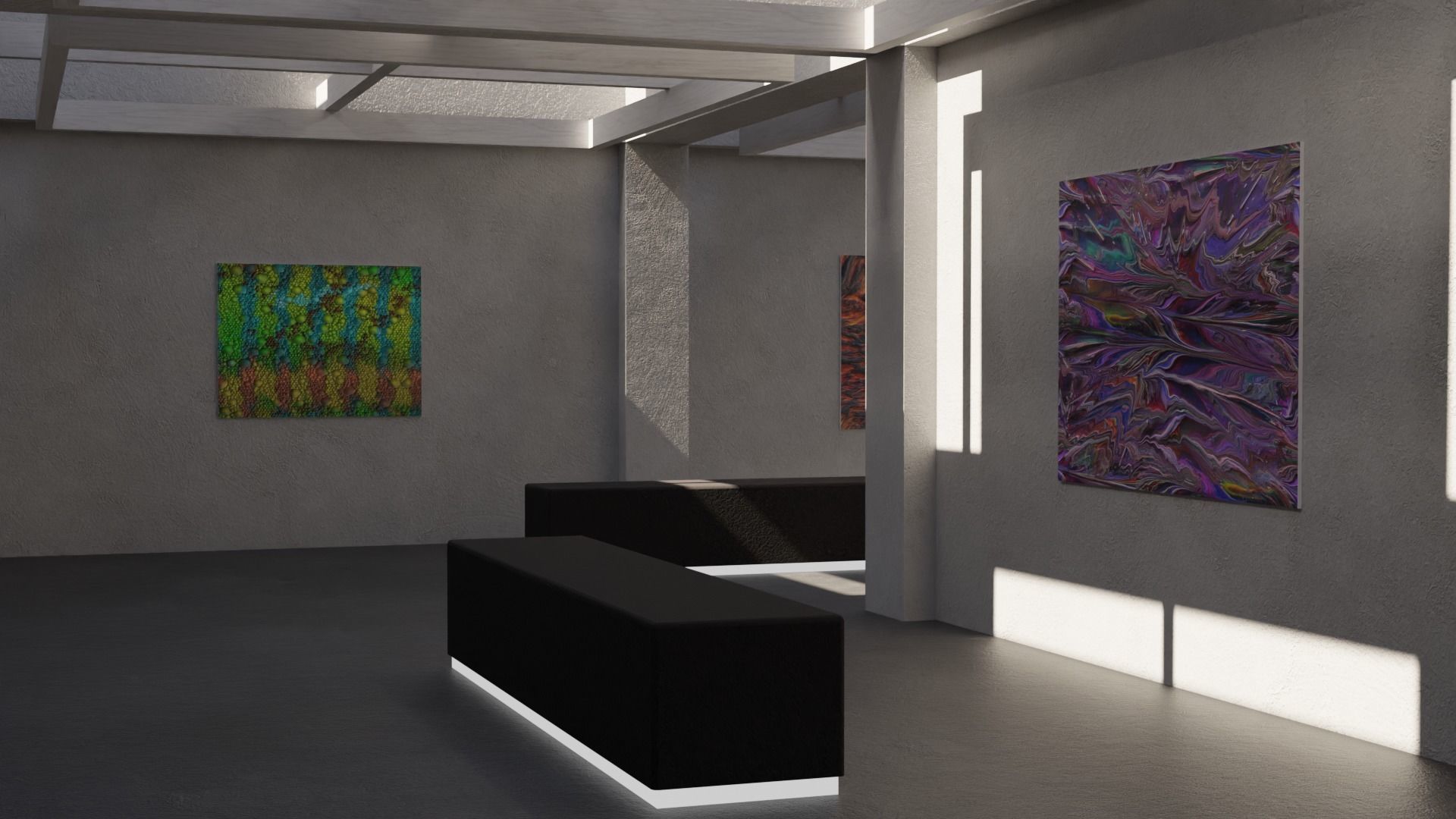 VR Gallery  Low-poly 3D model_10