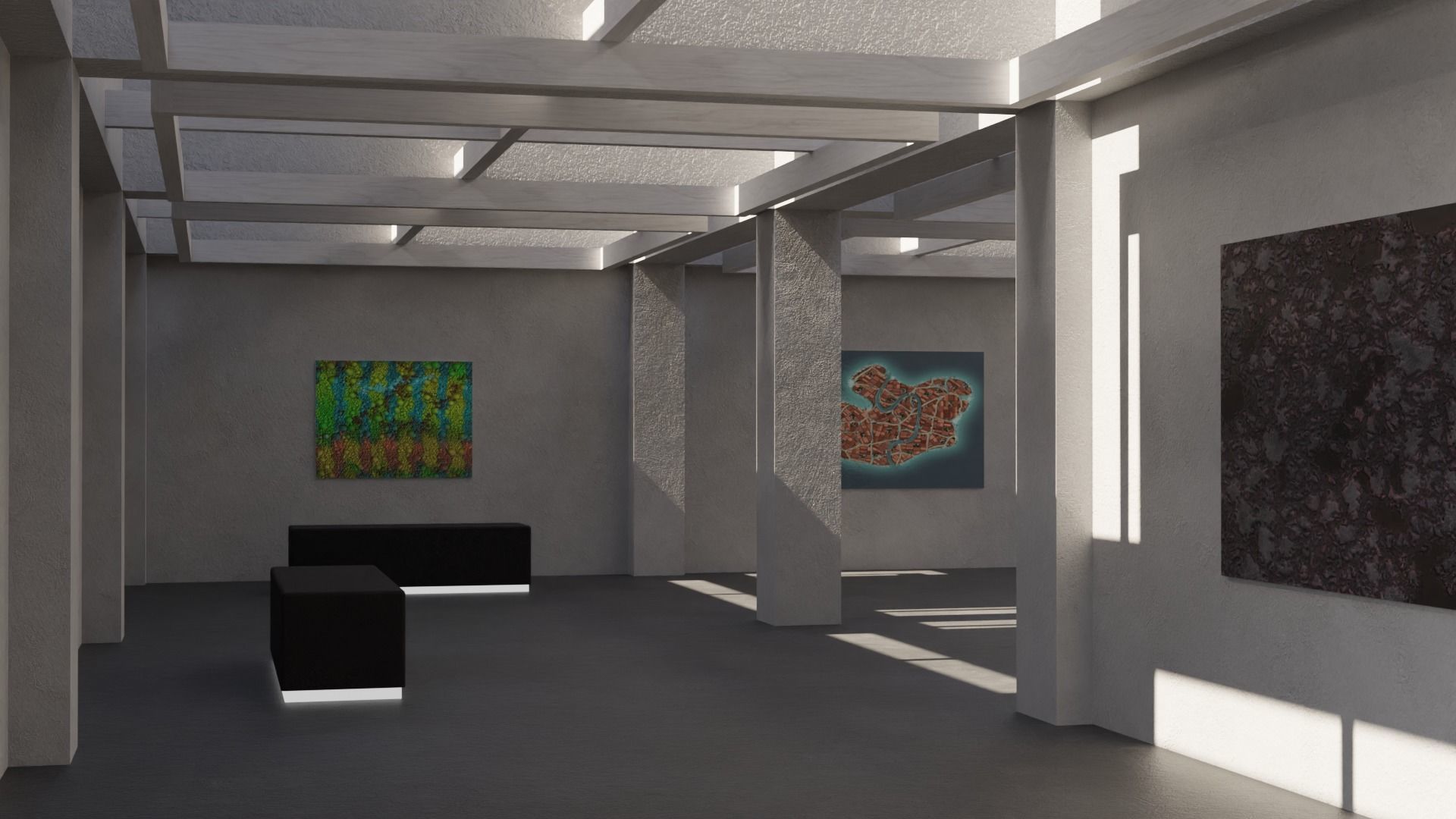 VR Gallery  Low-poly 3D model_16
