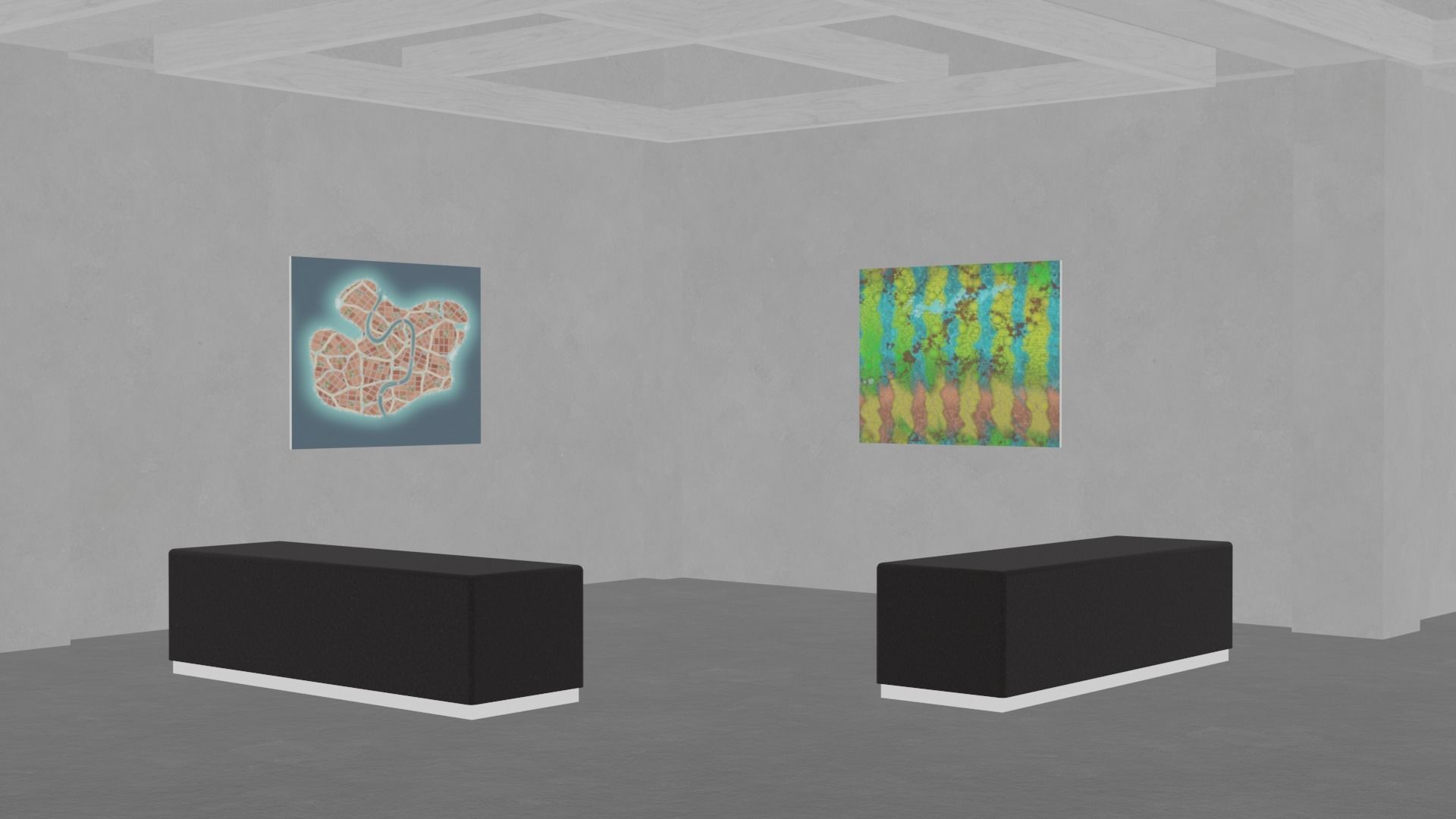 VR Gallery  Low-poly 3D model_15