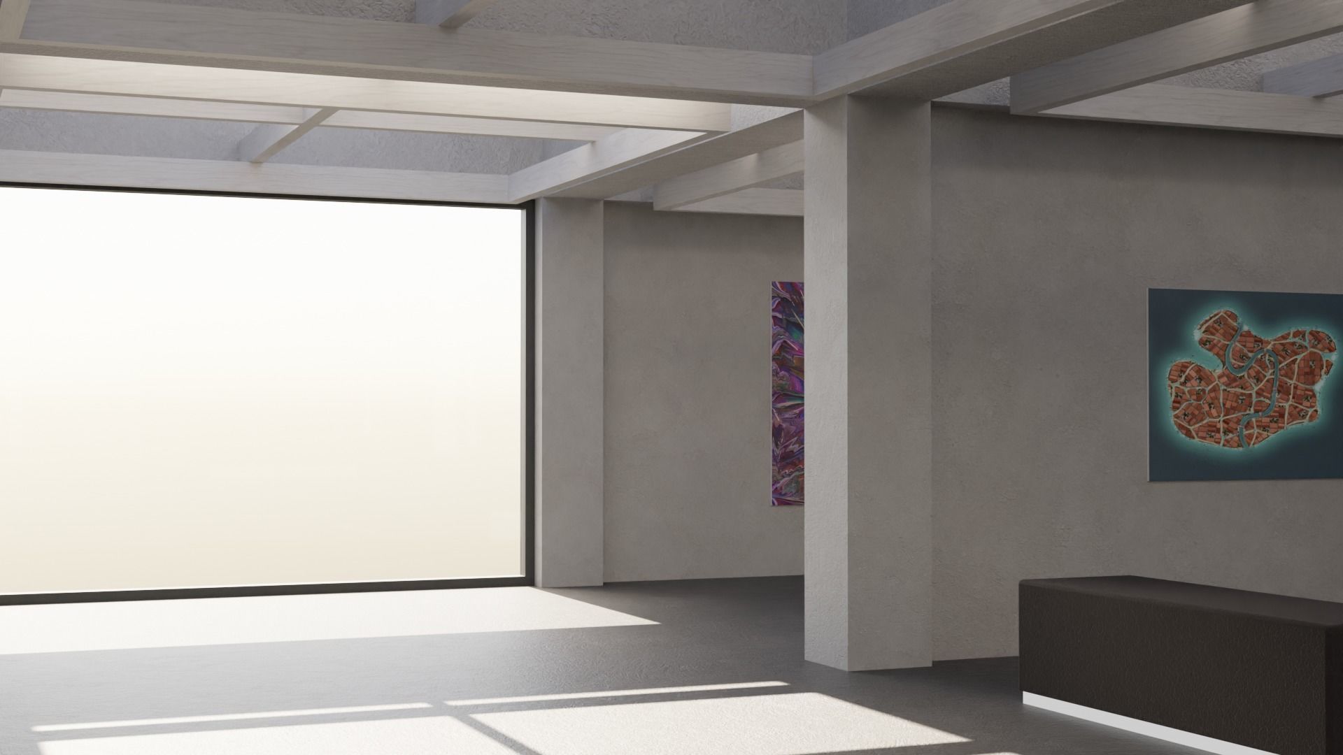 VR Gallery  Low-poly 3D model_12
