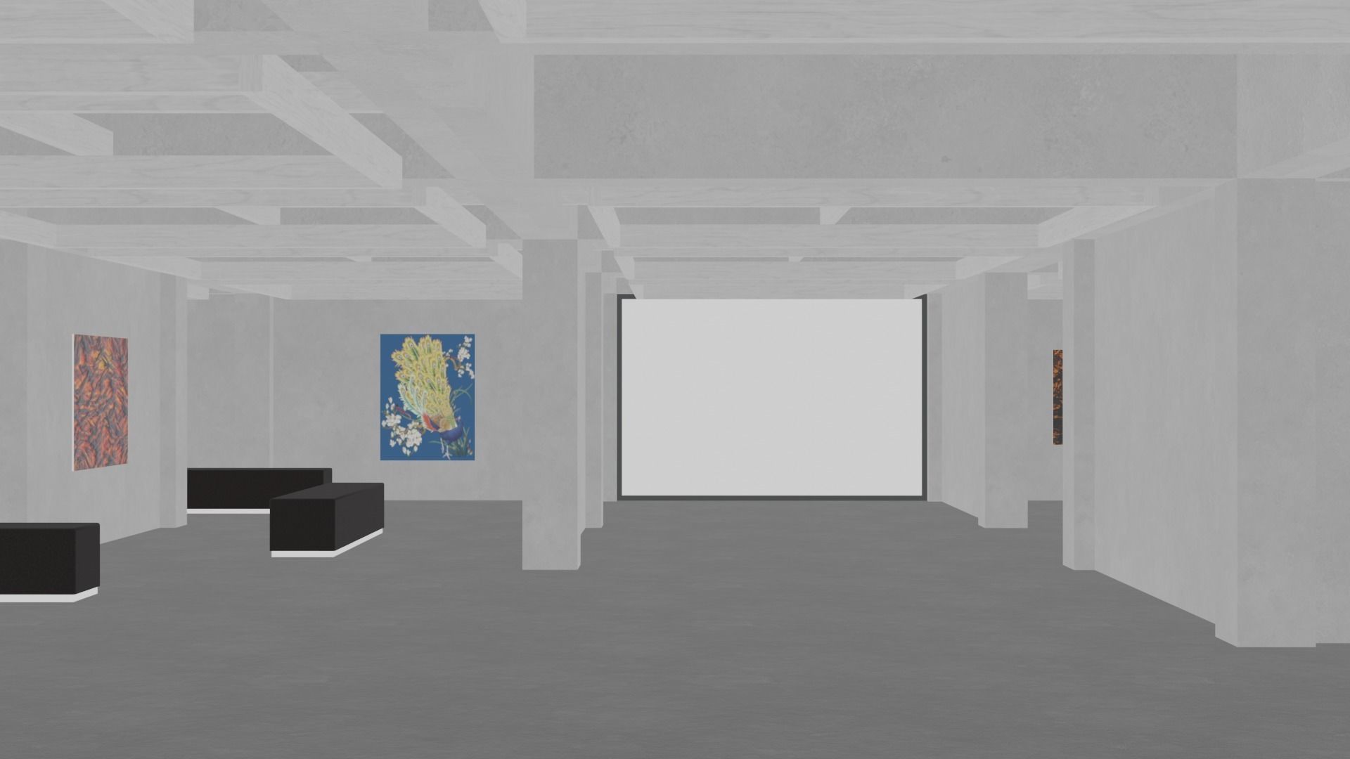 VR Gallery  Low-poly 3D model_5