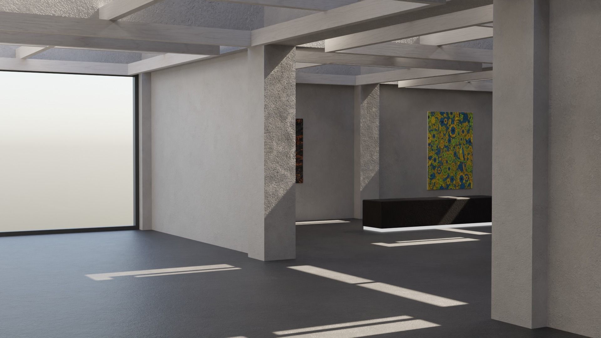 VR Gallery  Low-poly 3D model_6