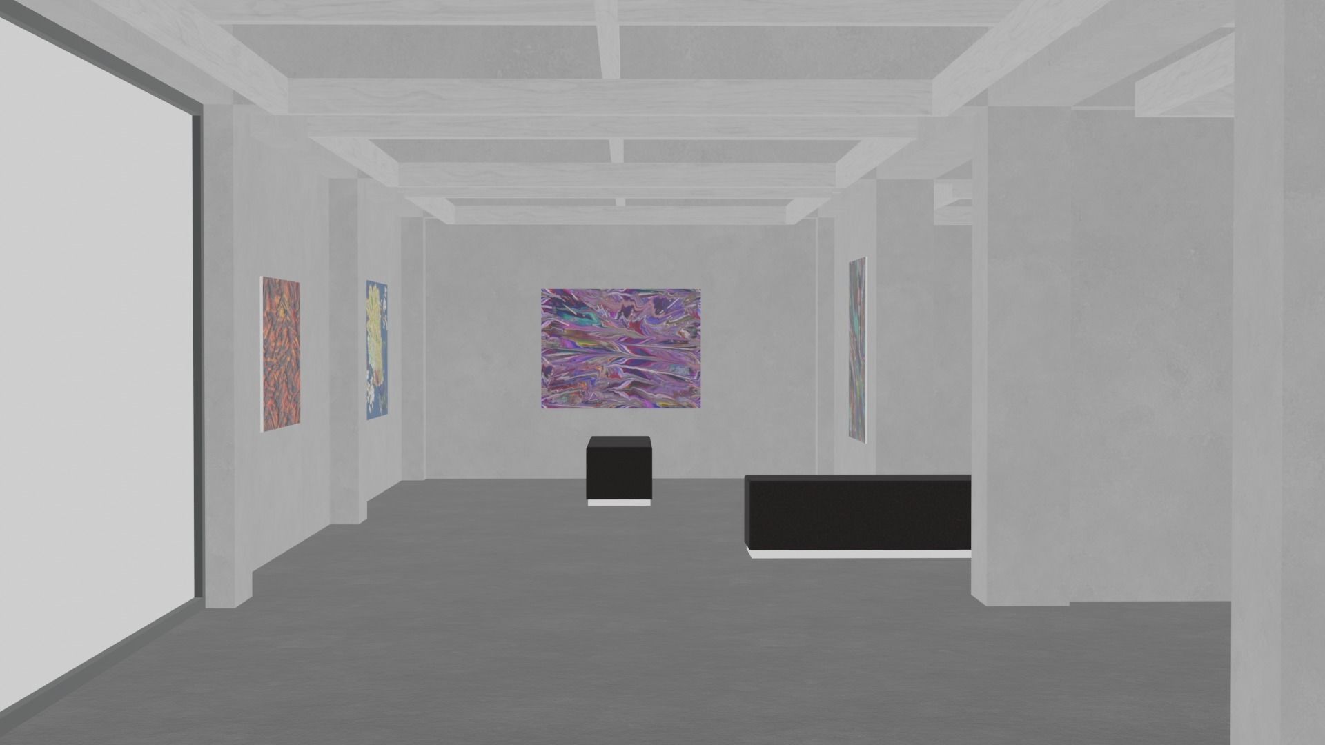 VR Gallery  Low-poly 3D model_21