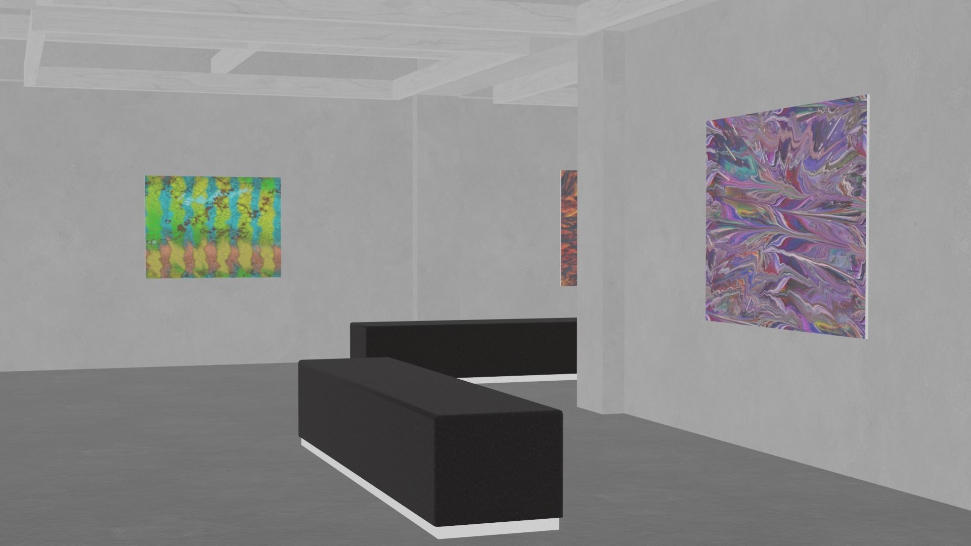 VR Gallery  Low-poly 3D model_11