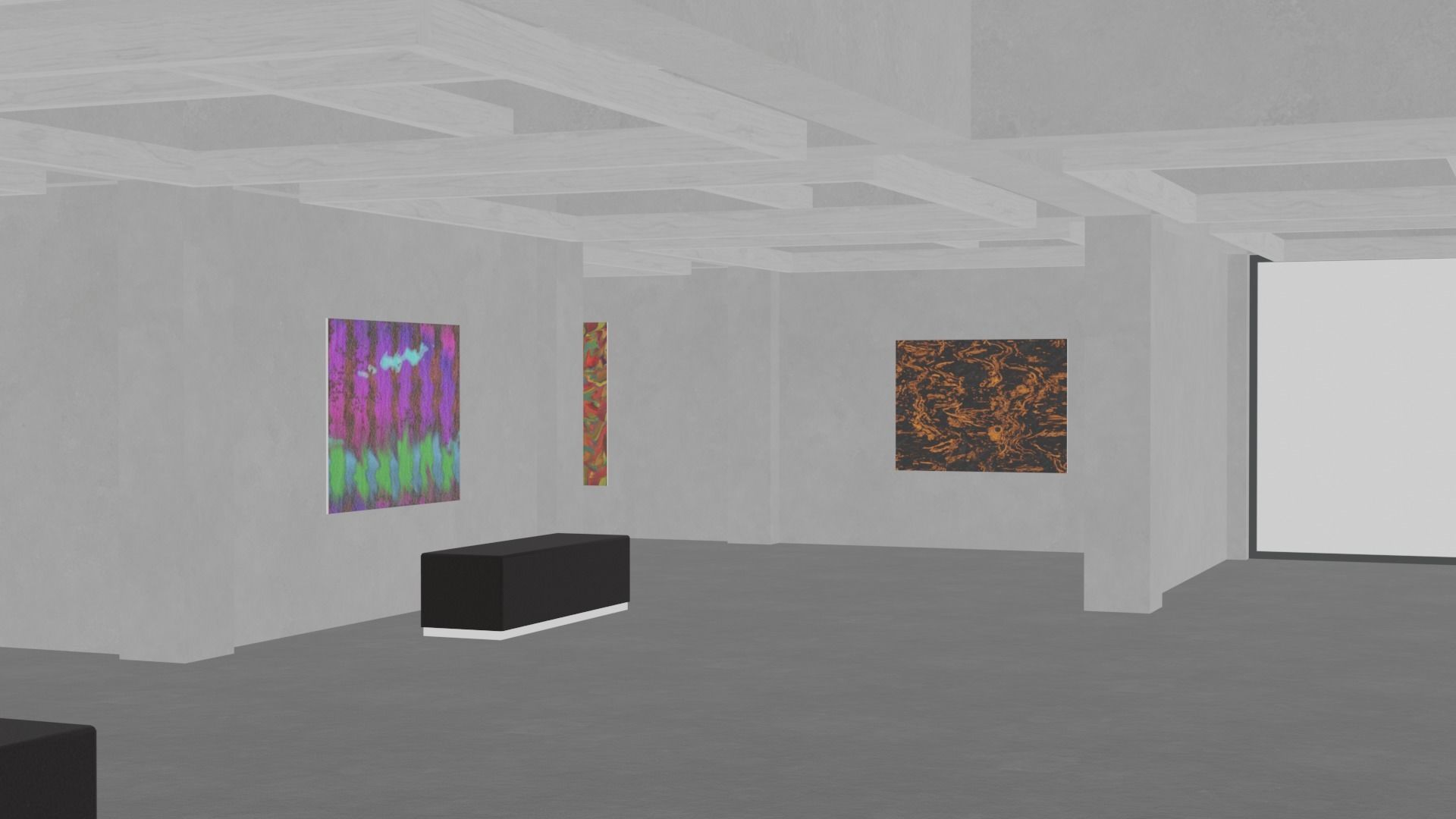 VR Gallery  Low-poly 3D model_1