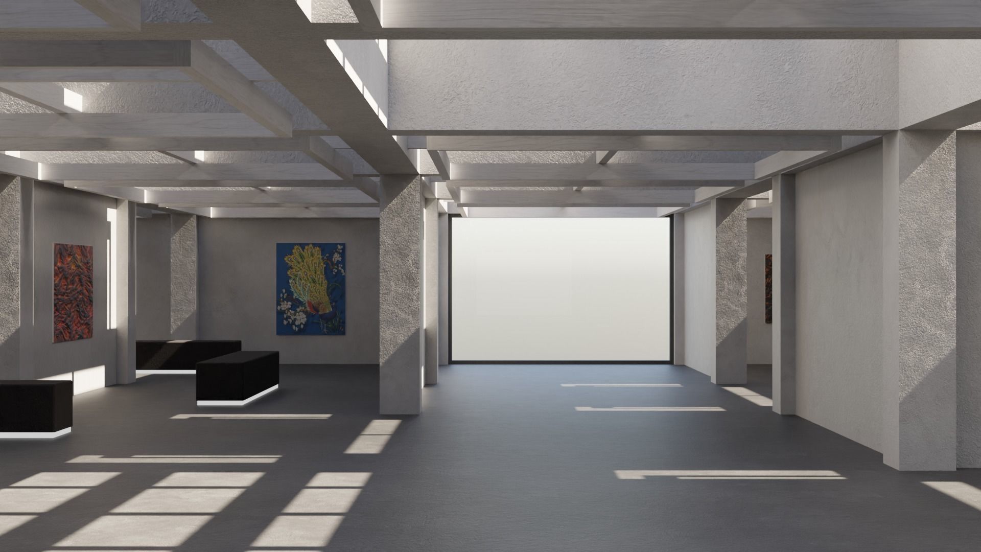 VR Gallery  Low-poly 3D model_4