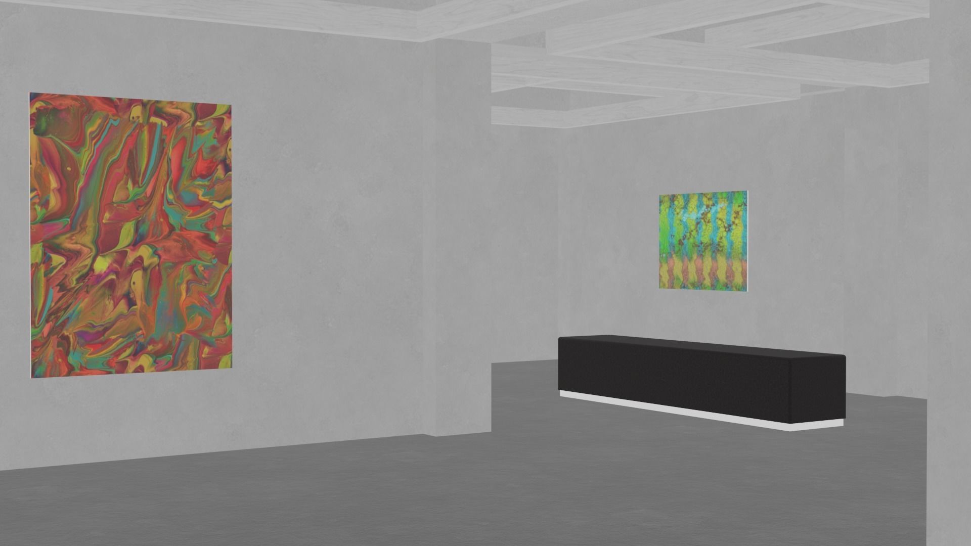 VR Gallery  Low-poly 3D model_9