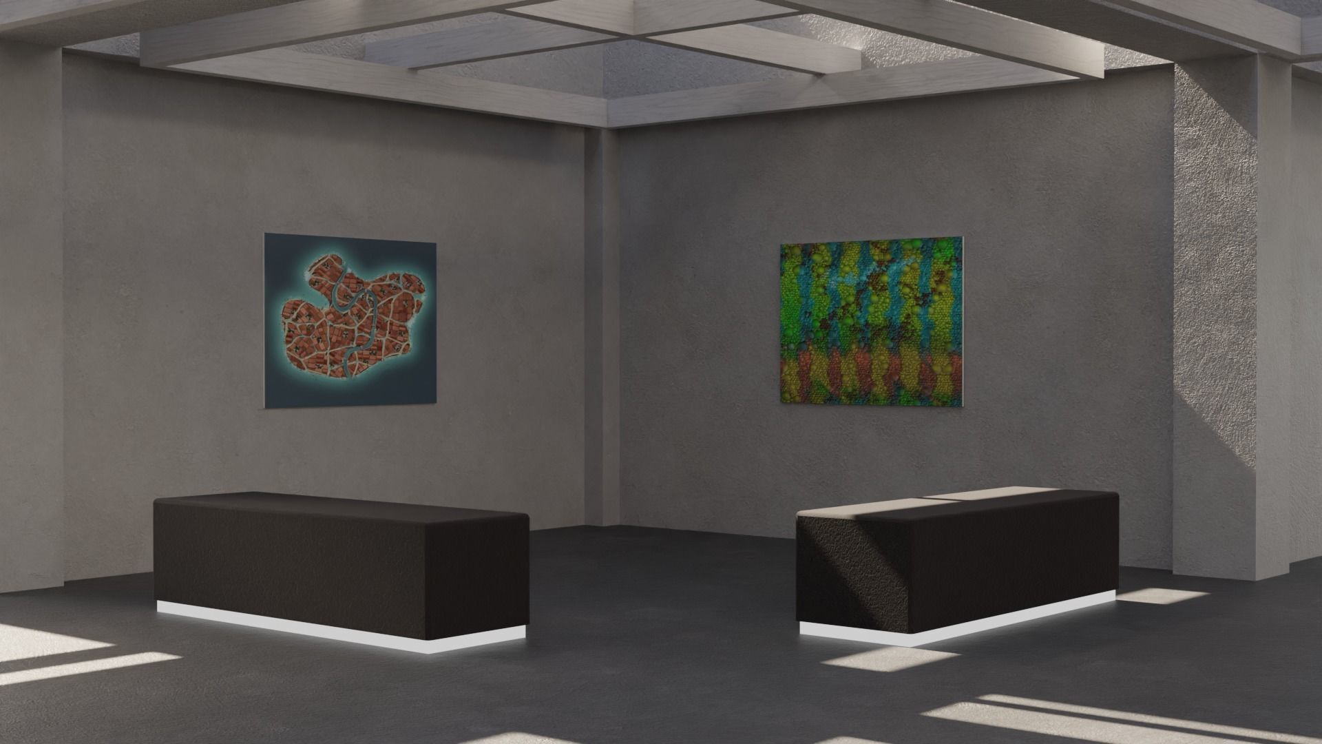 VR Gallery  Low-poly 3D model_14