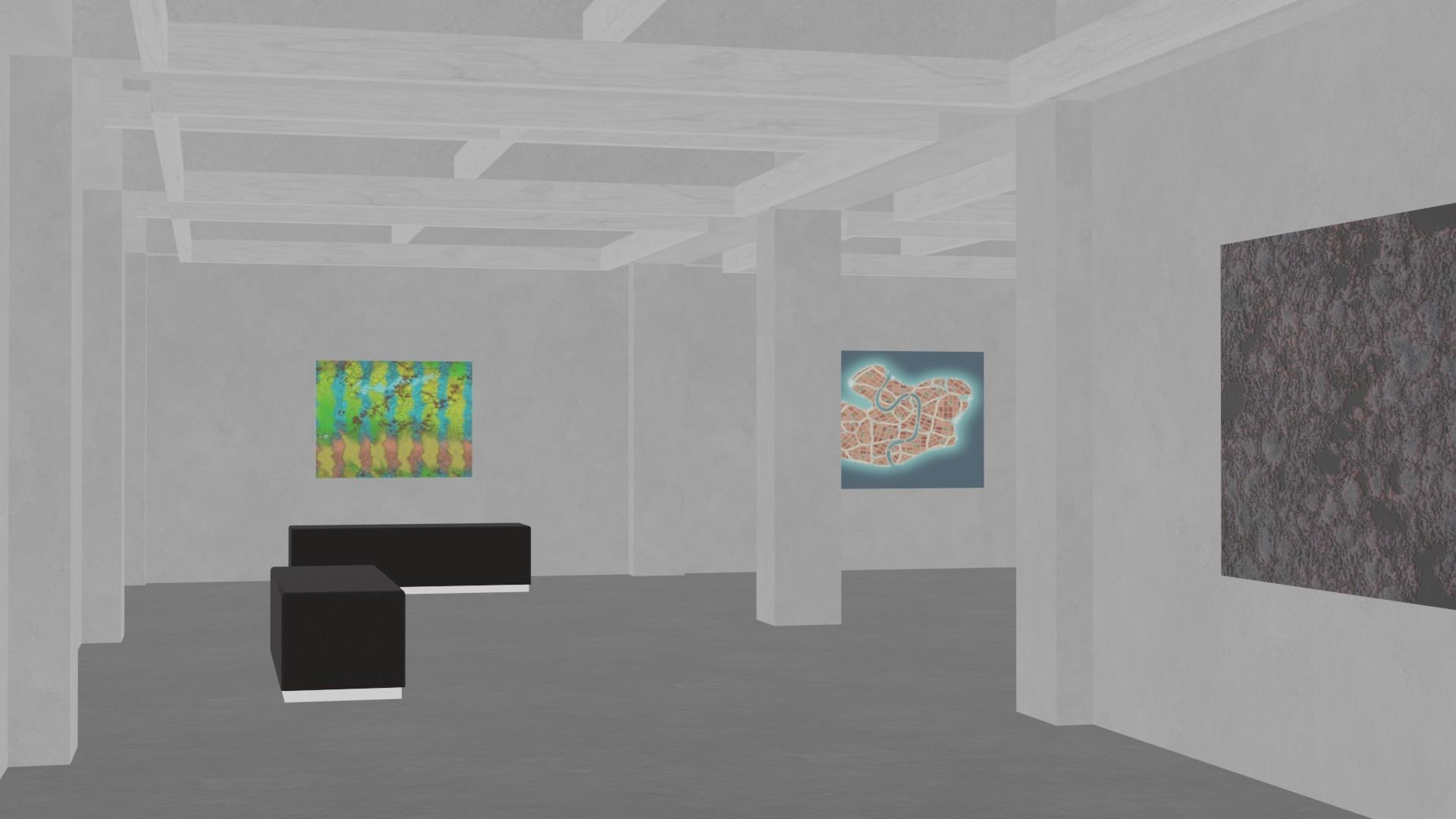 VR Gallery  Low-poly 3D model_17