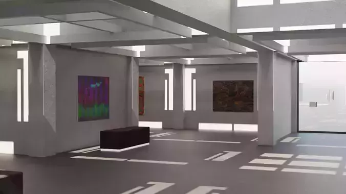 VR Gallery  Low-poly 3D model VR Gallery  Low-poly 3D model