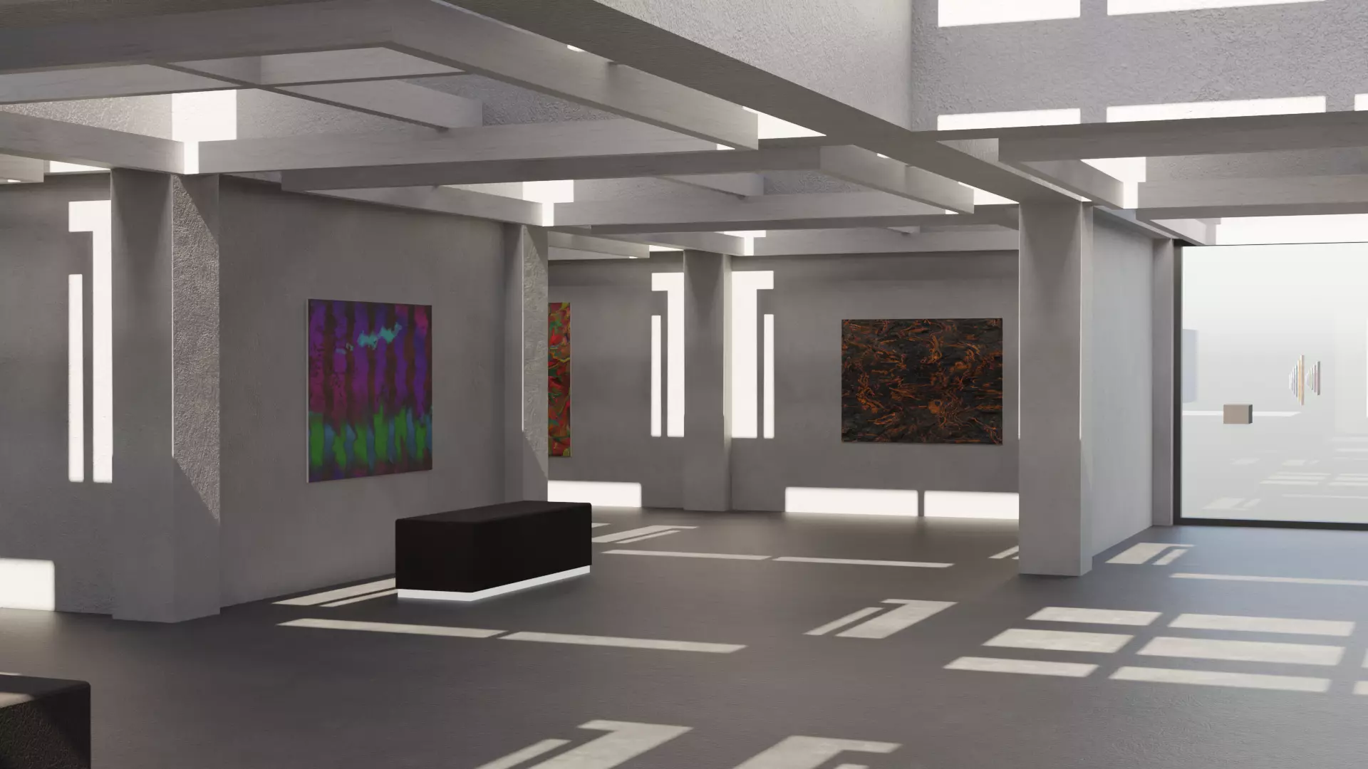 VR Gallery  Low-poly 3D model_0