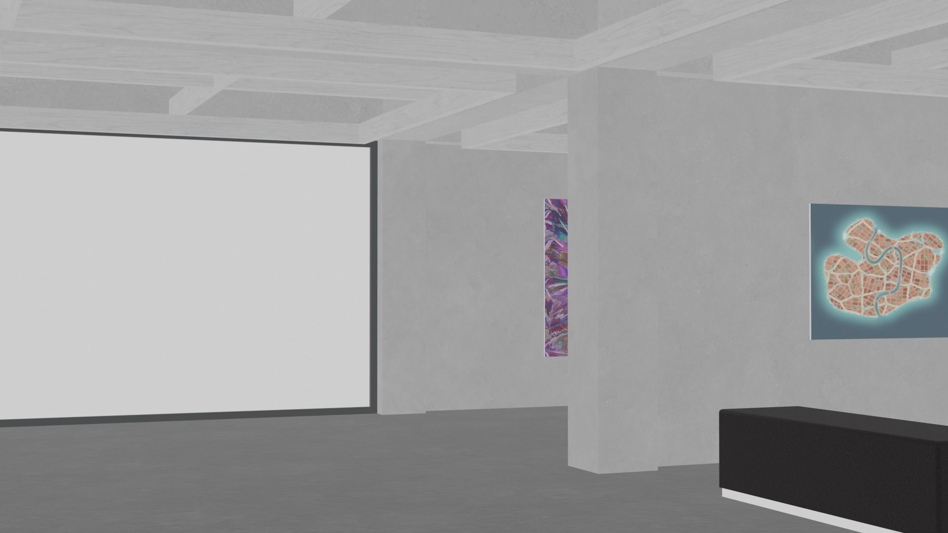 VR Gallery  Low-poly 3D model_13