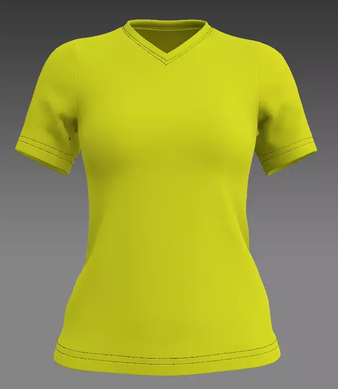 women tshirt4 3D model_0