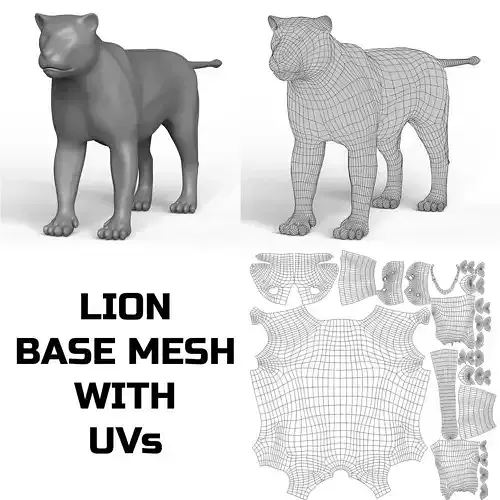 Lion Base Mesh