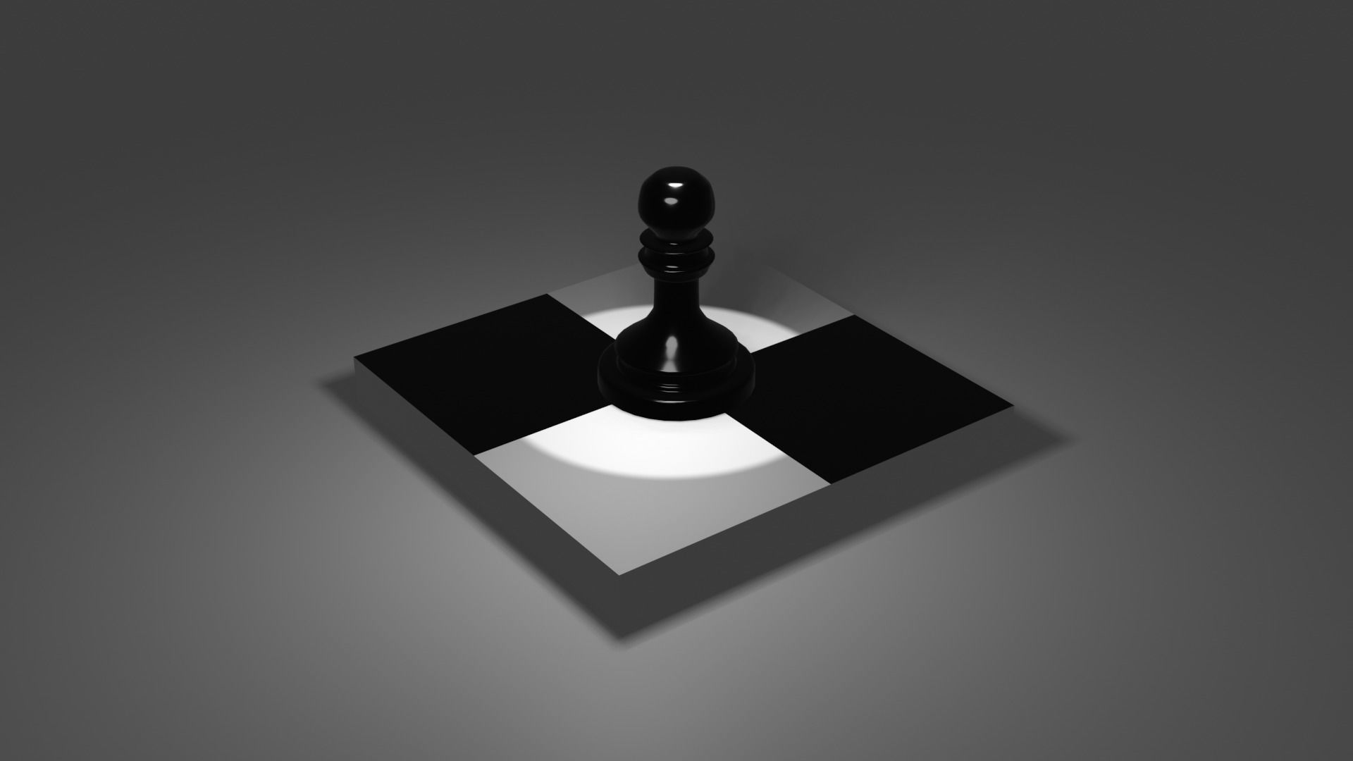 The Pawn chess piece 3D model_2