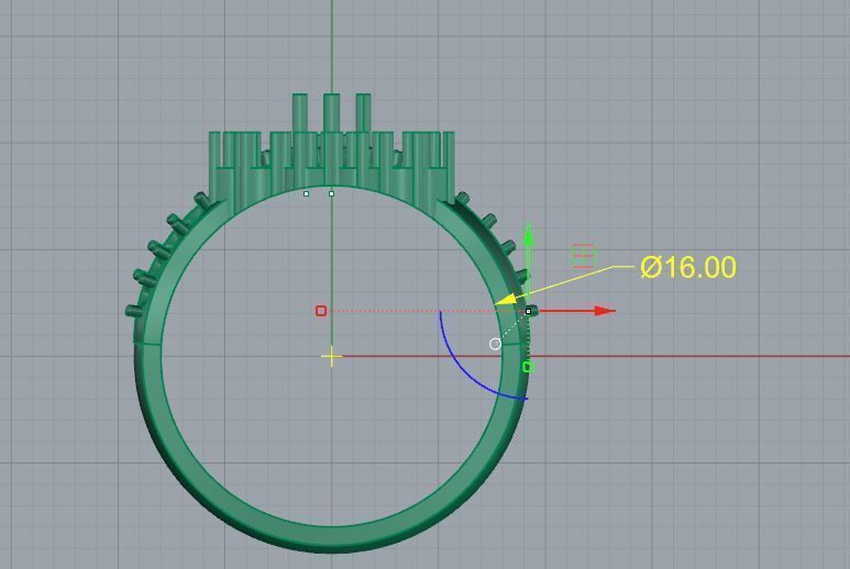 Stone ring 3D print model_1