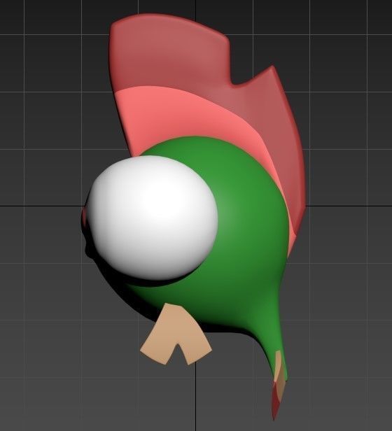 Cartoon Fish 3D model_2