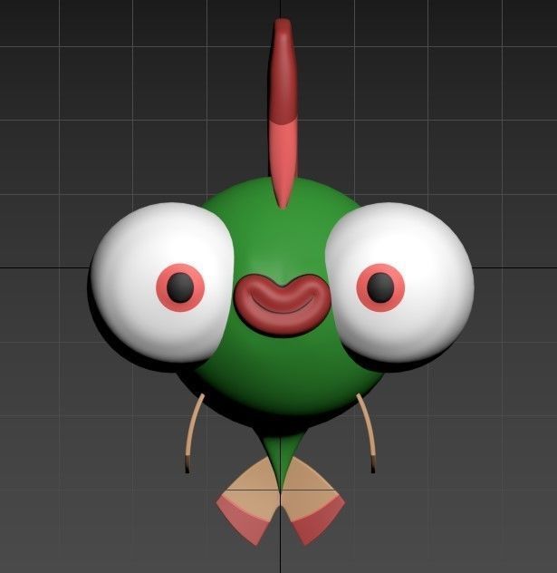 Cartoon Fish 3D model_3