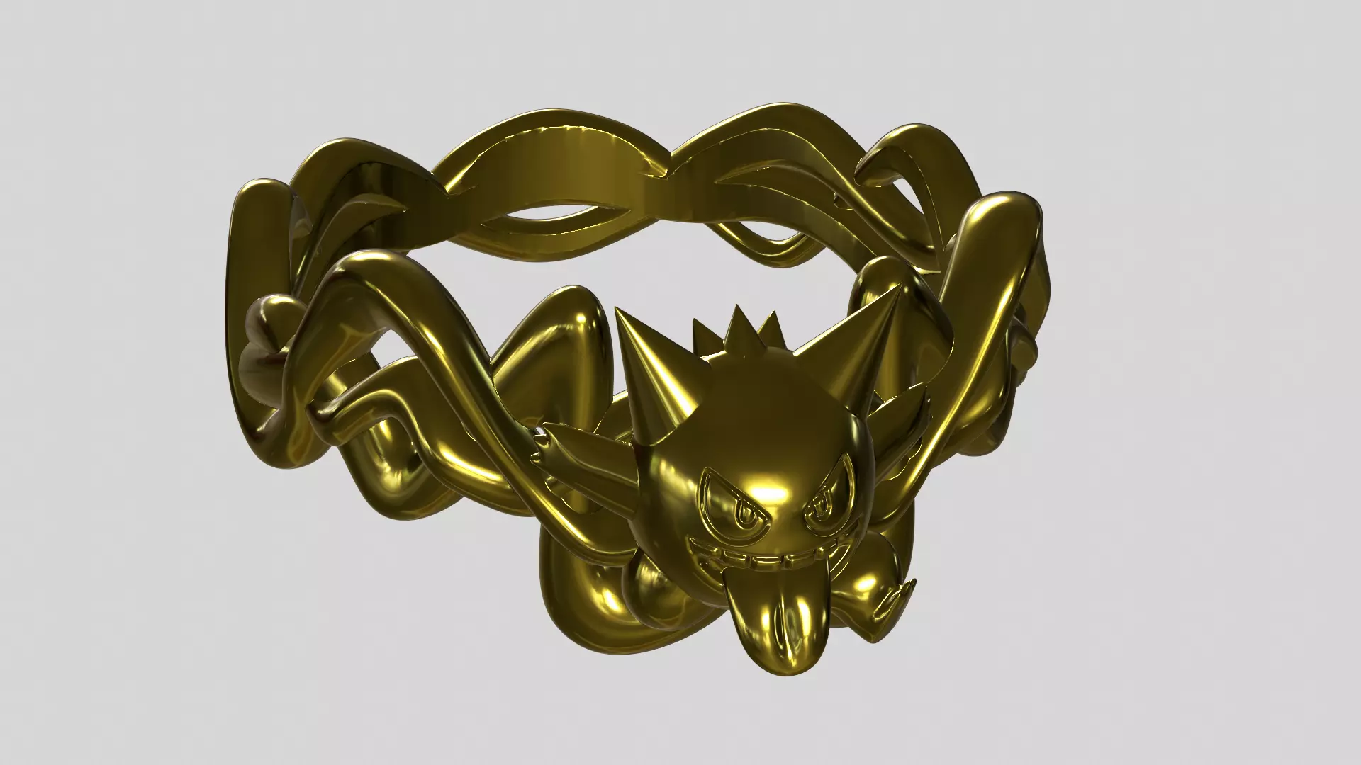 Gengar Ring 3D print model_0