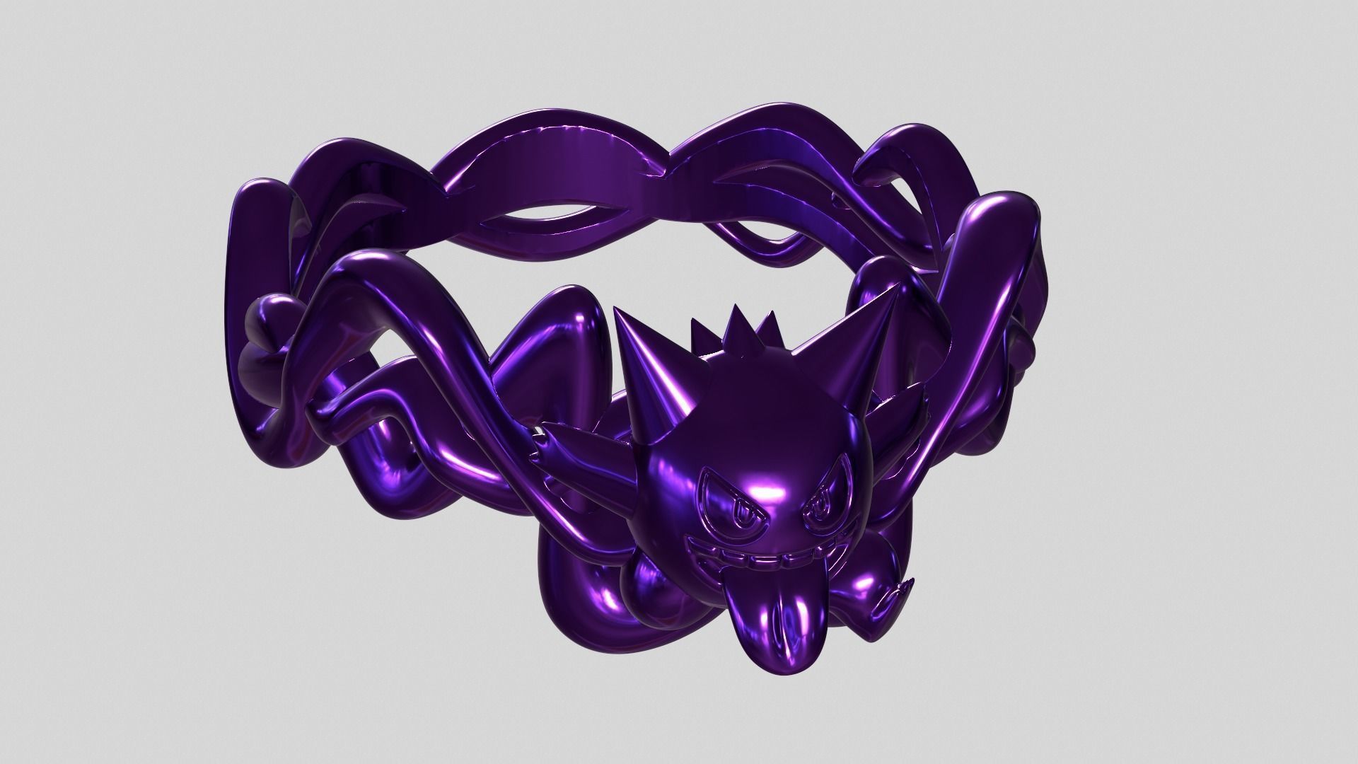 Gengar Ring 3D print model_2