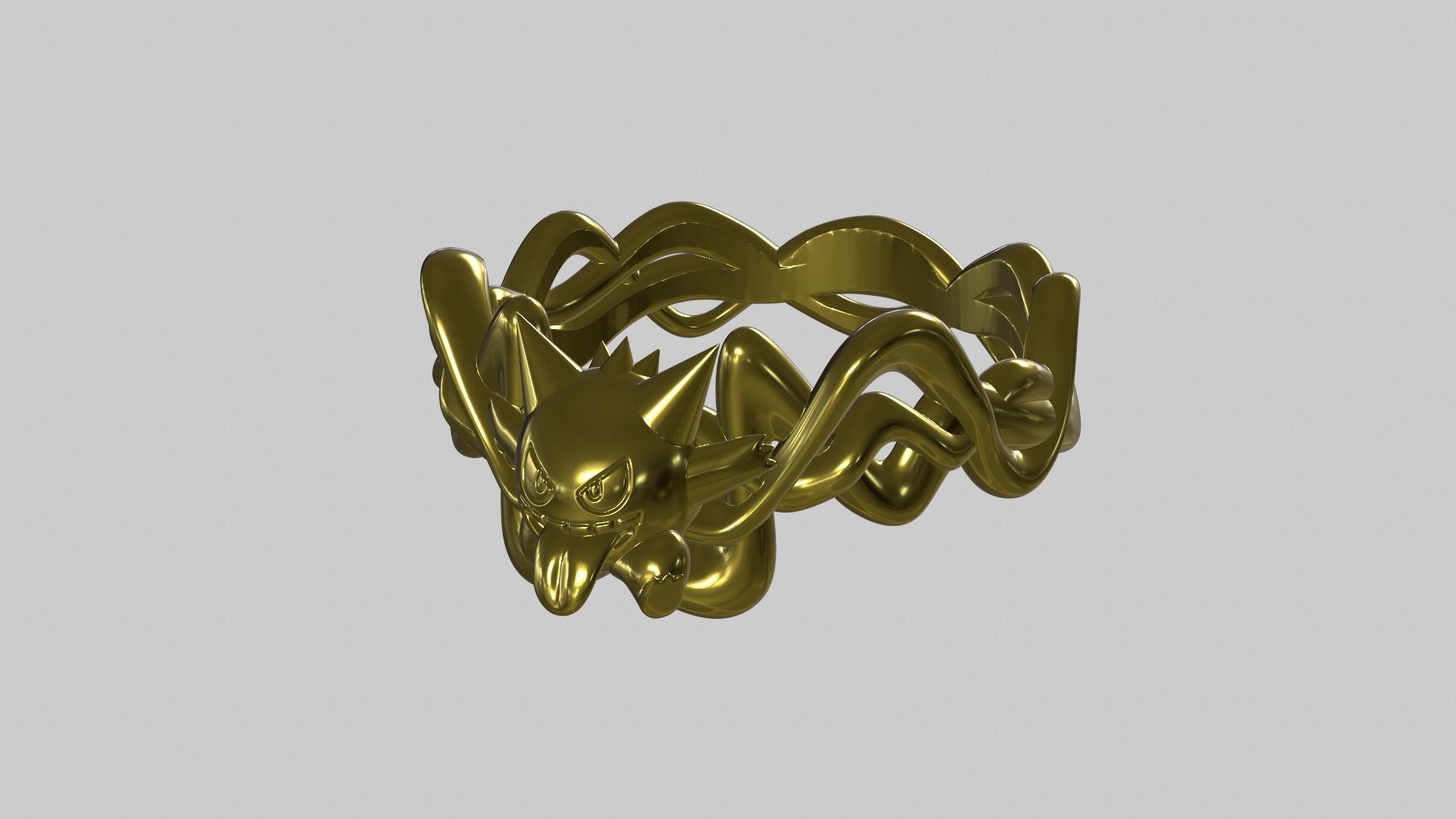 Gengar Ring 3D print model_5
