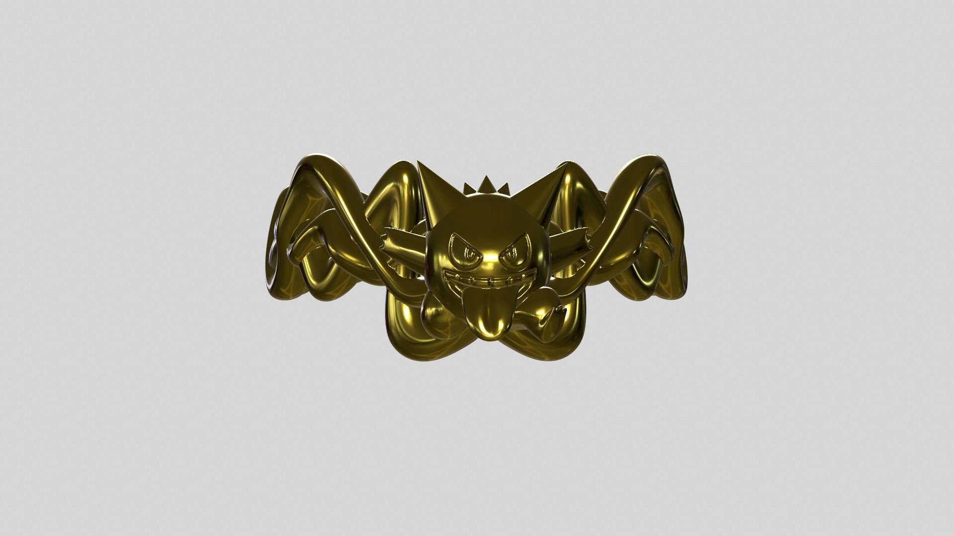 Gengar Ring 3D print model_6