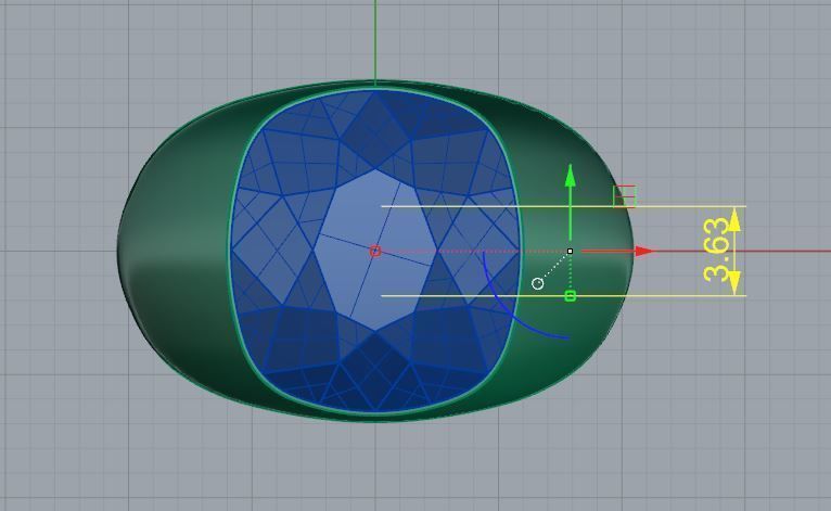 Emerald gents ring 3D print model_1