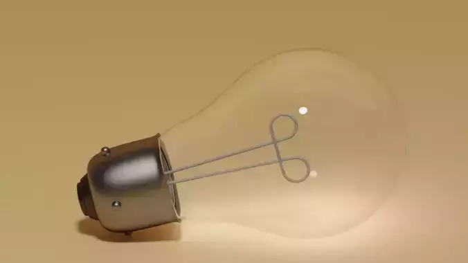 Simple Cute Incandescent Light Bulb