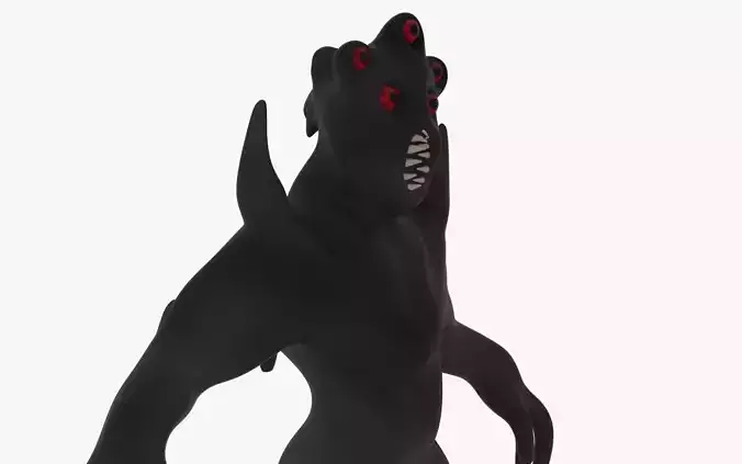 Monster alien Low-poly 3D model