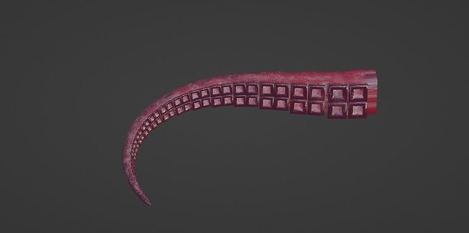 Octopus Arm Animated Low-poly 3D model