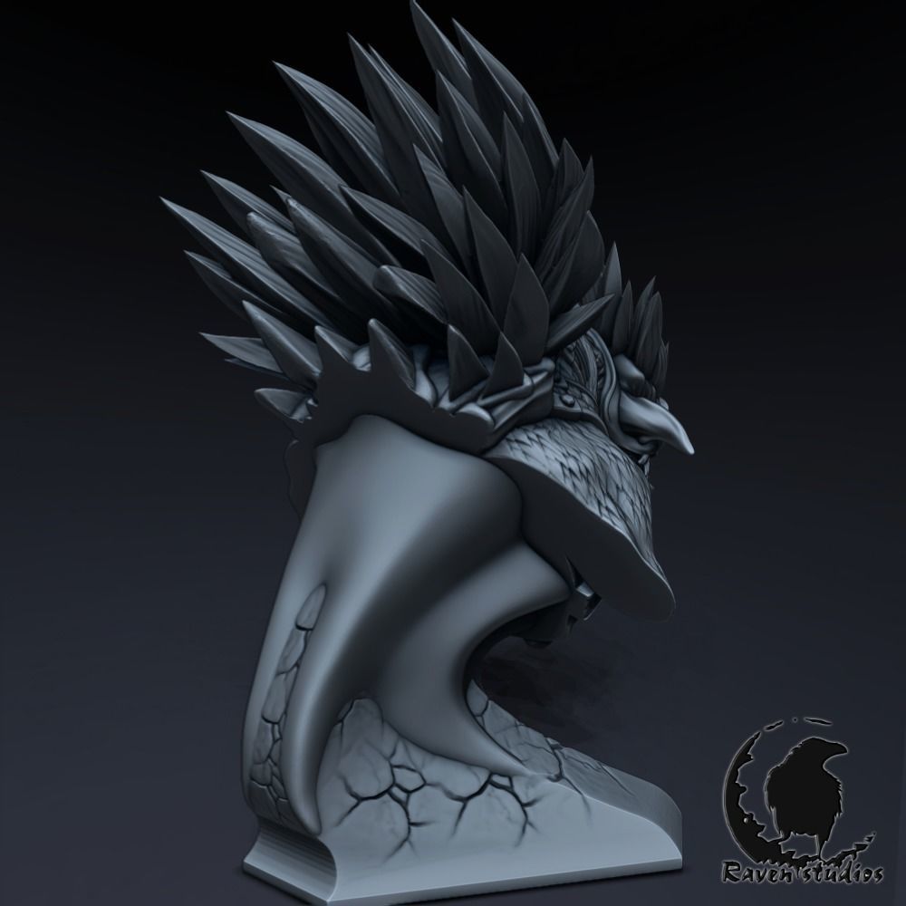 BRISTLEBACK BUST DOTA 2 3D print model_6