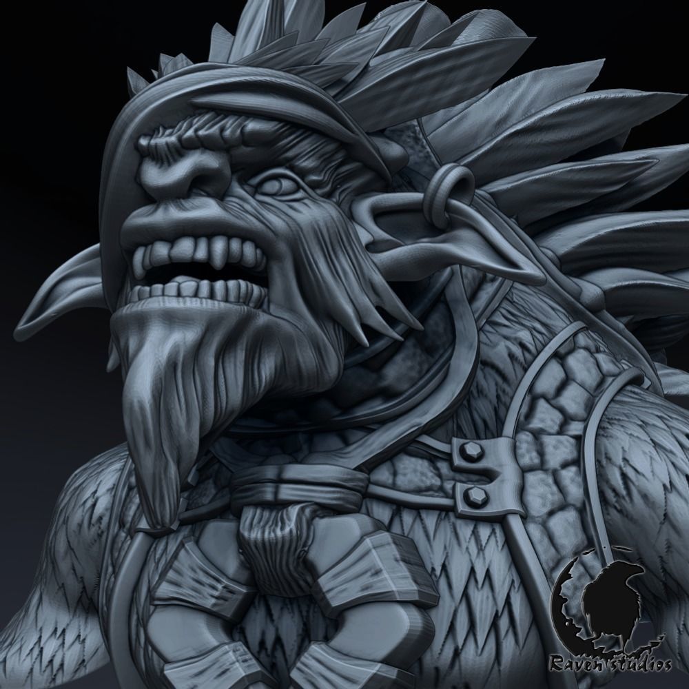 BRISTLEBACK BUST DOTA 2 3D print model_3