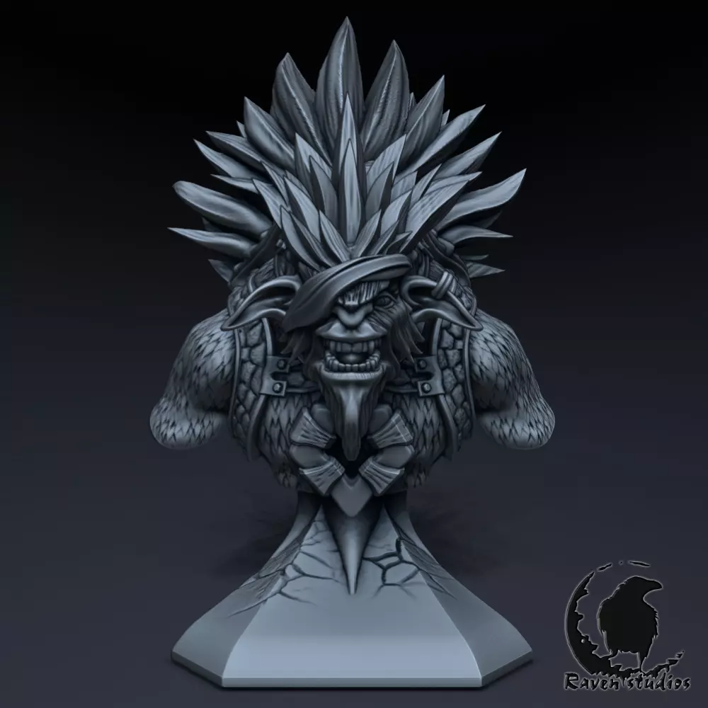 BRISTLEBACK BUST DOTA 2 3D print model_0