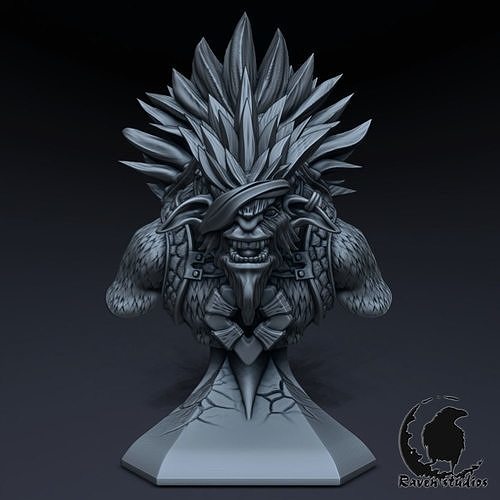 BRISTLEBACK BUST DOTA 2 3D print model