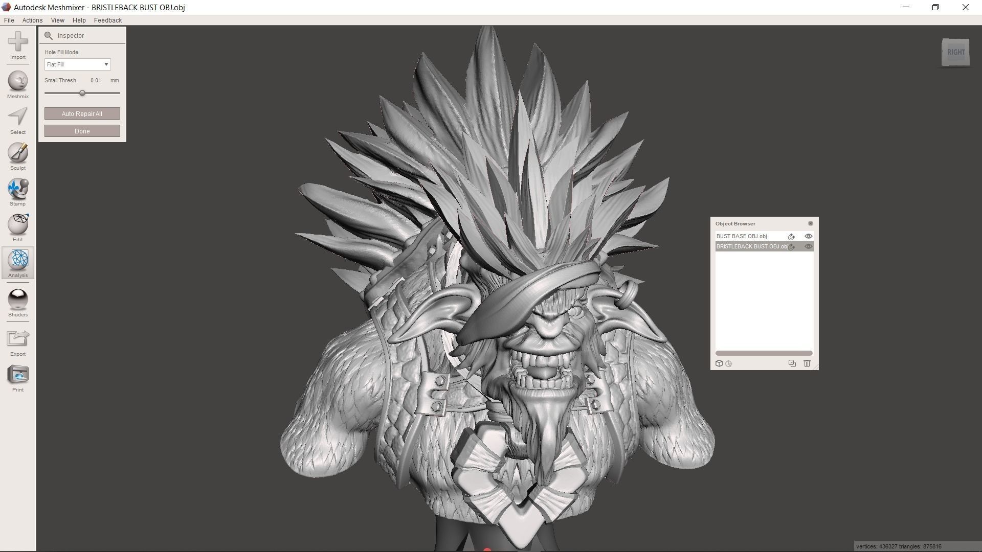 BRISTLEBACK BUST DOTA 2 3D print model_9