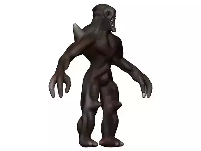 Monster humanoid creature with arms and legs Low-poly 3D model