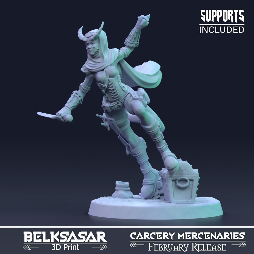 Dahlia Stinger Tiefling Nude and Normal 3D print model_1