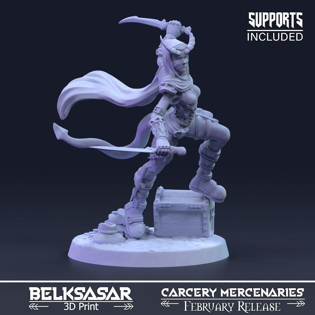 Dahlia Stinger Tiefling Nude and Normal 3D print model_2