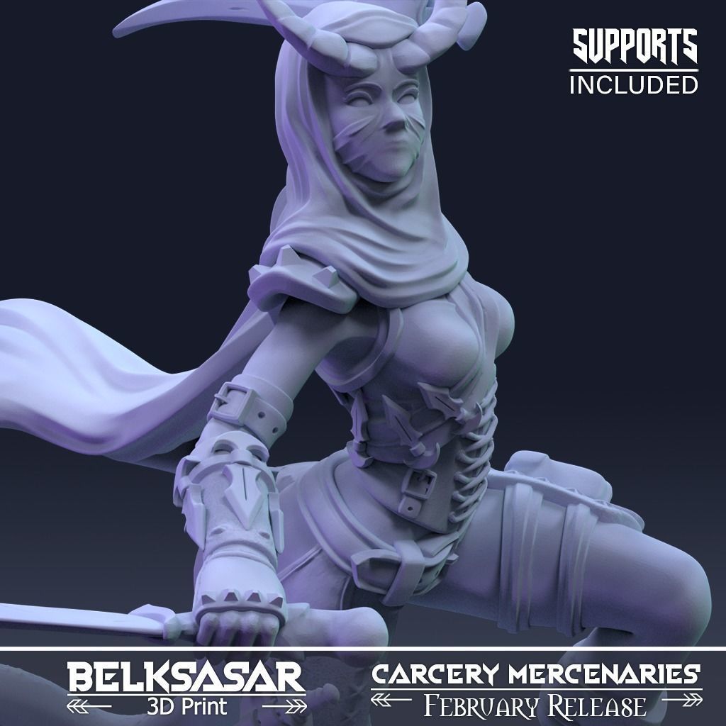 Dahlia Stinger Tiefling Nude and Normal 3D print model_8