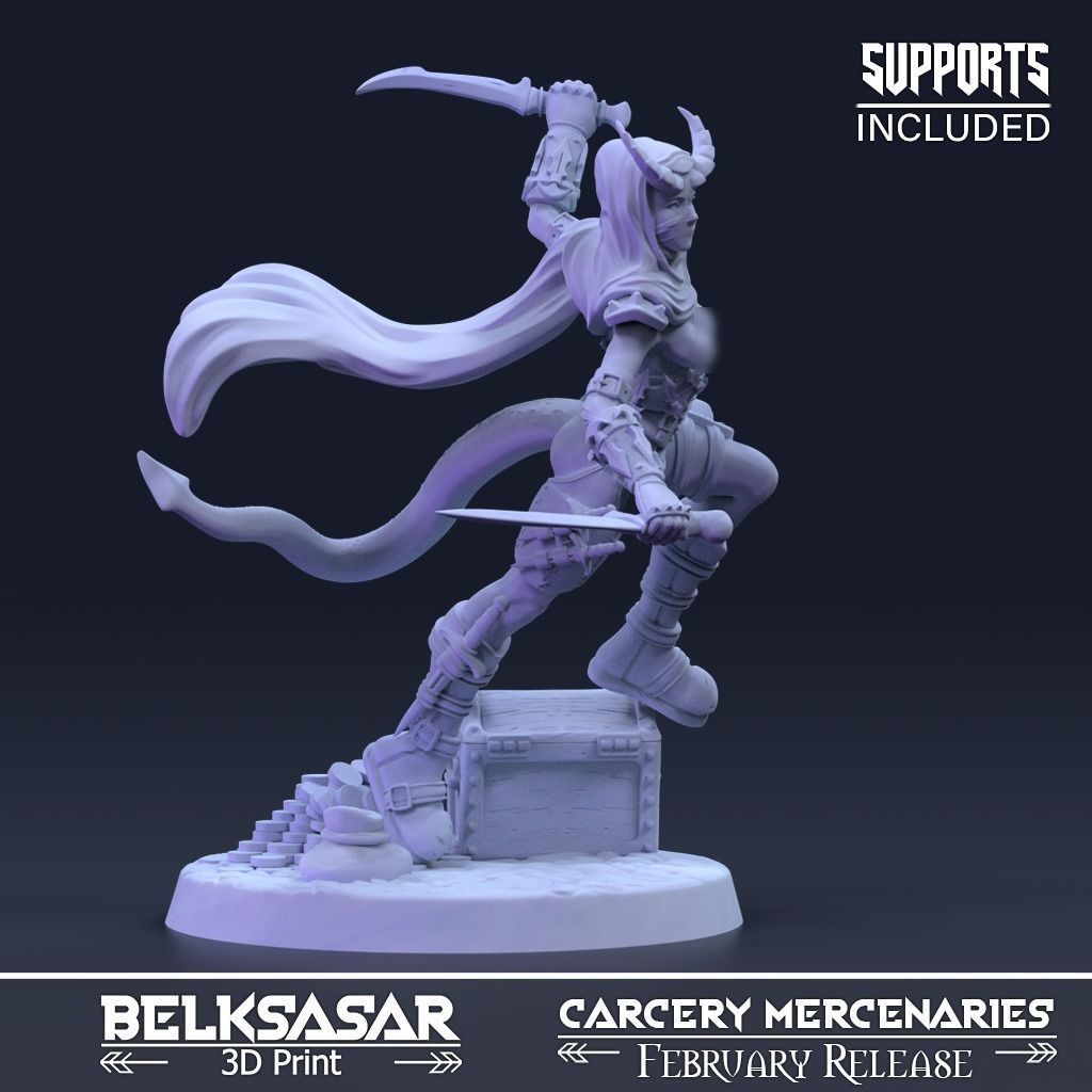 Dahlia Stinger Tiefling Nude and Normal 3D print model_5