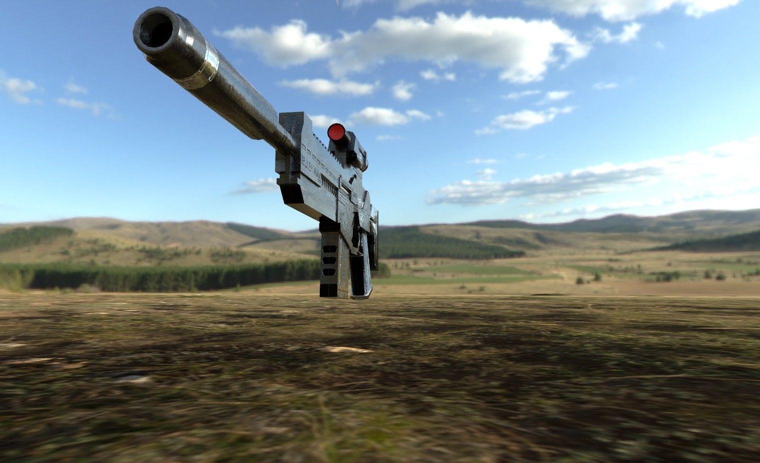 AX-7 Assault Rifle Low-poly 3D model_6