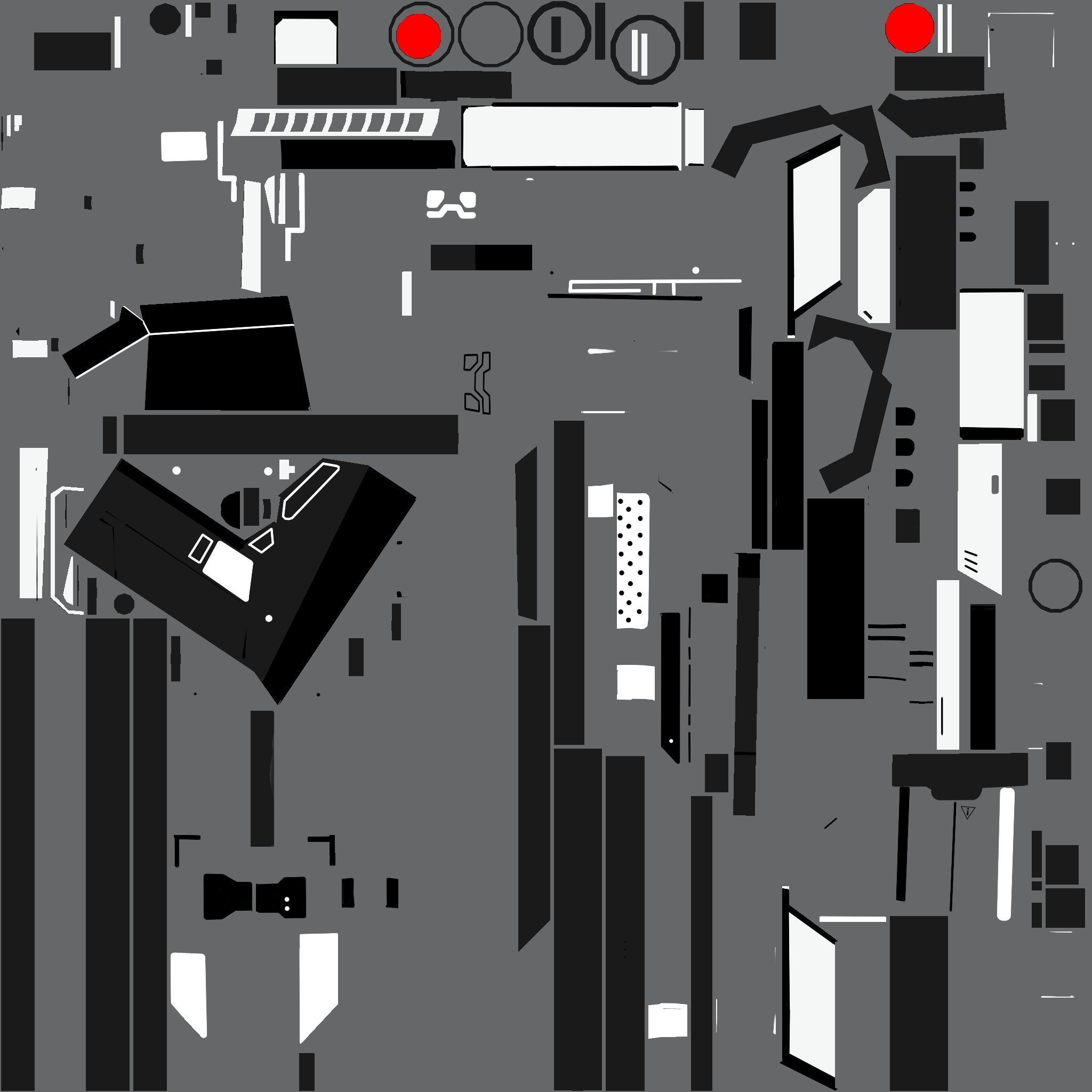 AX-7 Assault Rifle Low-poly 3D model_8